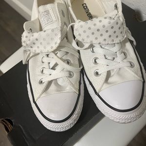 CTAS Double Tongue OX White\Pure Silver Womens 8